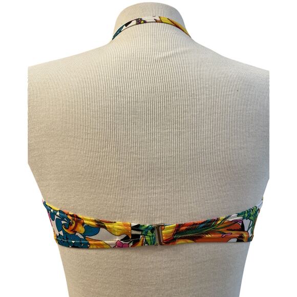Victoria's Victoria Secret Halter Top Bikini 36D Floral Design - EUC - Picture 4 of 11
